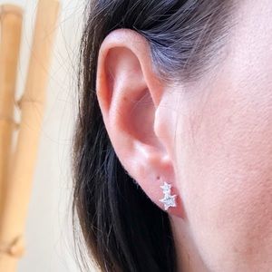 Star stud earrings 925 Sterling Silver